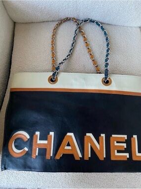 Authentic CHANEL No.5 Lambskin Leather Tote